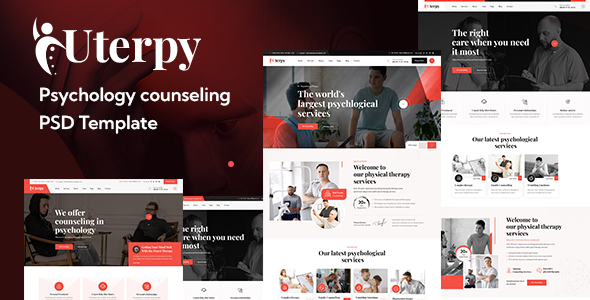 Uterpy - Psychology Counseling PSD Template