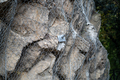 Landslide and rock sliding prevention in Turkey, reinforcing mountain slope with metal mesh. - PhotoDune Item for Sale