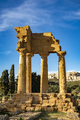 remains of the Temples of Castor and Pollux, Valley of the Temples, Agrigento, Italy. Vertical view - PhotoDune Item for Sale