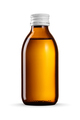 Blank amber pharmaceutical medical bottle with white cap isolated on white background. - PhotoDune Item for Sale