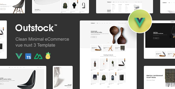 Outstock - Clean, Minimal eCommerce Vue Nuxt 3 Template