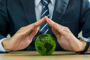 green world, Save world, sustainable environment concept.ESG concept.Energy saving concept.