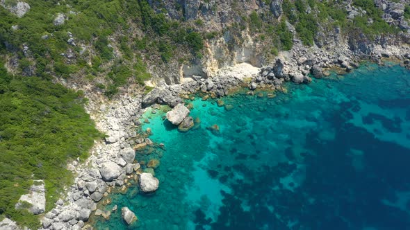 Aerial View Of Fantastic Rocky Coastline 3