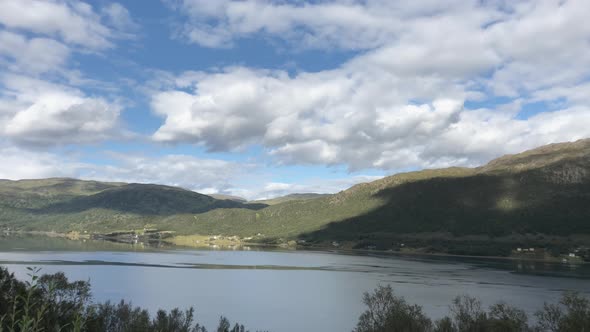 A Timelapse View of the Landscape Area of the Terrain in Norway