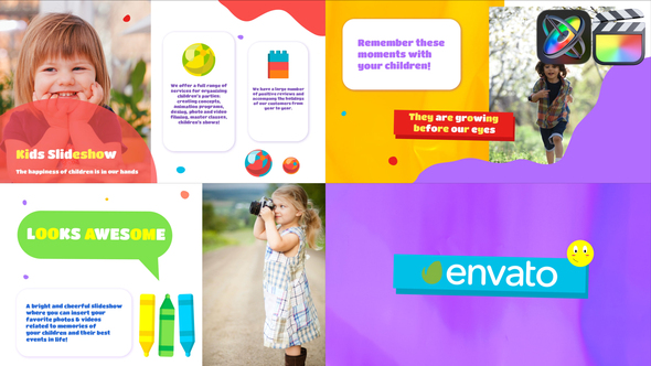 Kids Colorful Slideshow | FCPX alt
