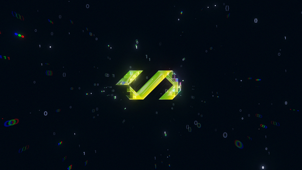 Digital Glitch Logo alt