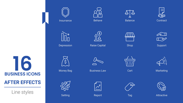 Creative Business Icons Line pack alt