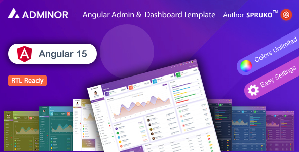 Adminor - Angular Admin & Dashboard Template