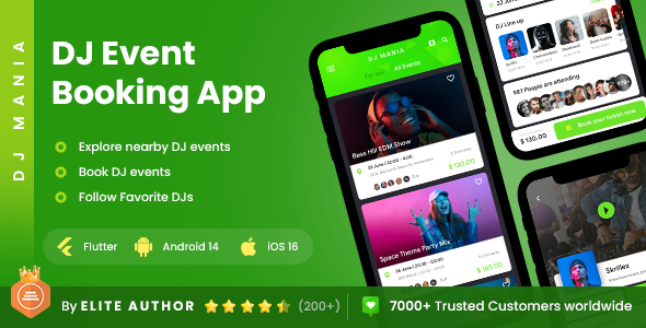 2 App Template| Events App| DJ App| Movie Ticket Booking App |Event Ticket Booking App| DJ Mania