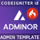 Adminor – CodeIgniter Admin and Dashboard Template - ThemeForest Item for Sale
