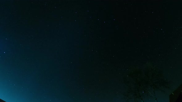 Nightsky on a cold night. Nightlapse