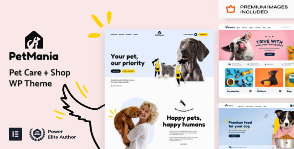 PetMania - Pet Care Shop Ecommerce WordPress