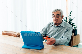 . Pensioner checking bank account holding credit card