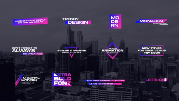 Modern Titles Pack | After Effects