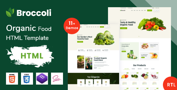 Broccoli – Organic Food eCommerce Bootstrap Template