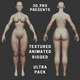 Realistic Base Mesh Female Pack + Animations, Textures, Poses + Bonus - 3DOcean Item for Sale