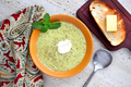 Zucchini soup with buttered toast for lunch - PhotoDune Item for Sale