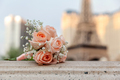 Bridal bouquet of pink roses on Wedding Day outdoor, special event concept - PhotoDune Item for Sale
