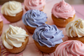 Fresh homemade cupcakes collected for Birthday party at natural light in a selective focus - PhotoDune Item for Sale