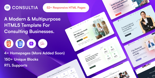Consultia – Multipurpose HTML5 Template For Consulting Businesses