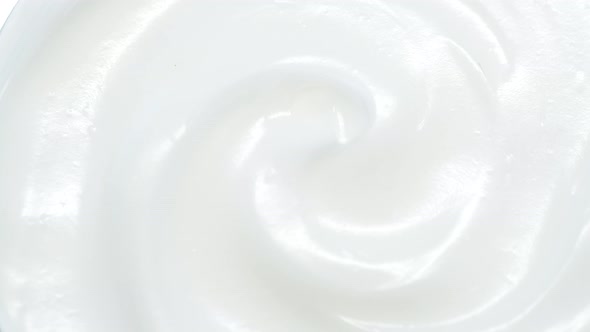  Macro White Smooth Facial Cream Texture, Beauty Cosmetics Abstract Background