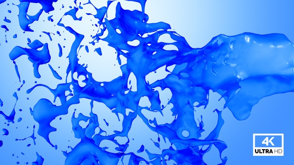 Splash Of Blue Paint V7