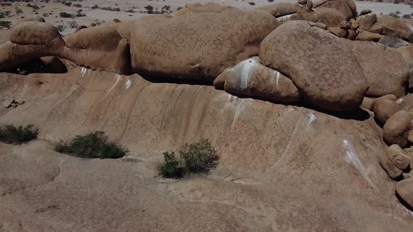 Massive rocks in the middle of the desert, landscape, Erongo region of Namibia