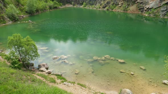 View of Lake Benatina in Slovakia