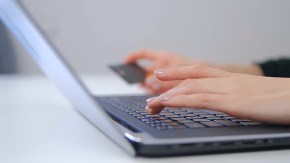 Freelancer writer woman working on modern notebook computer in 4k video