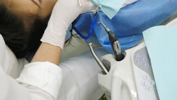 Dentist treating a girl