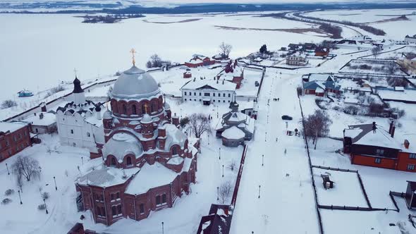 Aerial View Of Sviyazhsk Island, Sights Of Russia