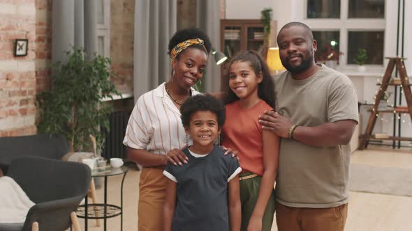 Portrait Of Happy Afro-American Family