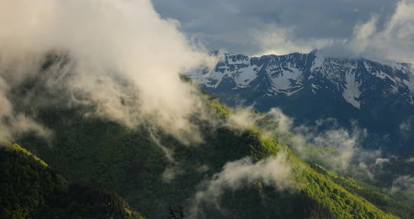 Mountain Cloud Top View Landscape