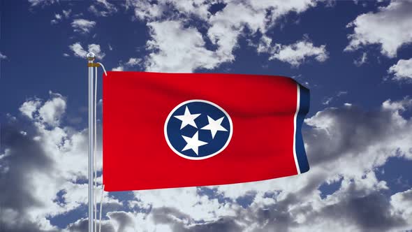 Tennessee Flag Waving 4k
