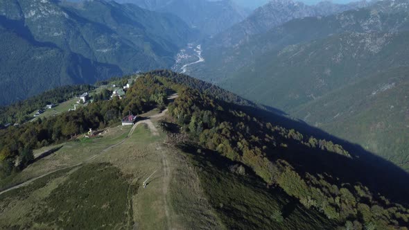 Aerial Landscape Of Valsesia Valley