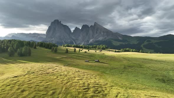 Beautiful summer day in the Dolomites mountains