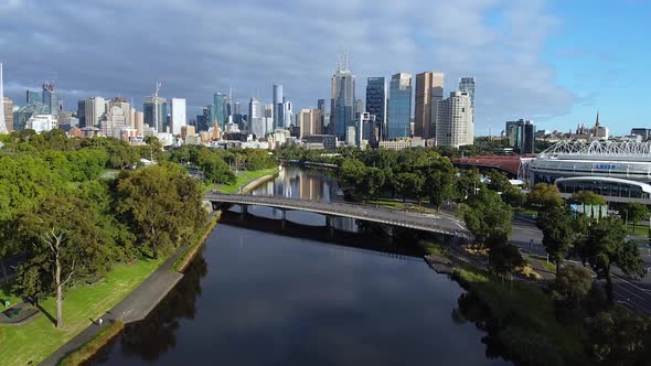 Incredible drone shot of Australian city during COVID lockdown - shot in Melbourne at height of the