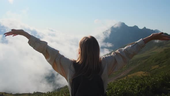 Enjoy Nature By Travelling in Natural Landmarks Impressed Woman Rear View