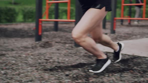 A Woman is Doing a Workout