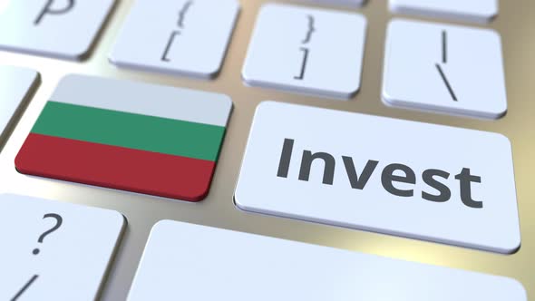 INVEST Text Flag Bulgaria Computer Keyboard