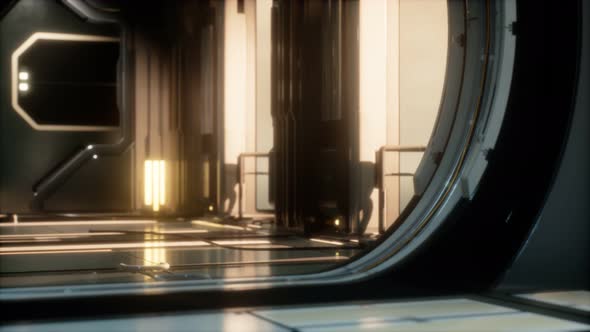 Sci-fi Tunnel or Spaceship Corridor alt