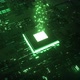Green Technology Microchip on Motherboard Sending Information - VideoHive Item for Sale