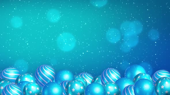 Glitter And Bokeh Background With Balloons