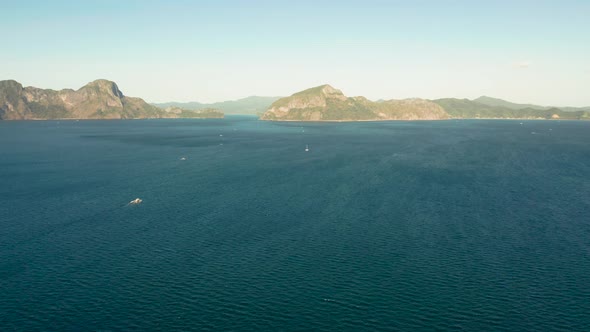 Seascape with Tropical Islands El Nido Palawan Philippines