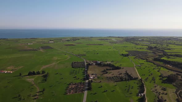 Day views of the mediterranean sea. Shooting from a drone.