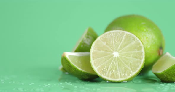 The Lime Slices Slowly Rotate. 