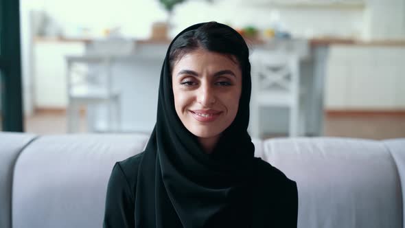 Arabian woman smiling