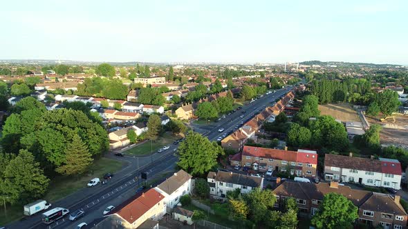 Sunset Over London Neighbourhood