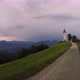 Time Lapse Sunset at Church of St. Primus and Felician, Jamnik, Slovenia	 - VideoHive Item for Sale