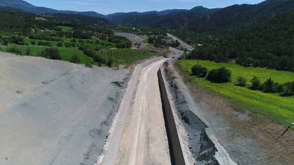 Ongoing road construction.